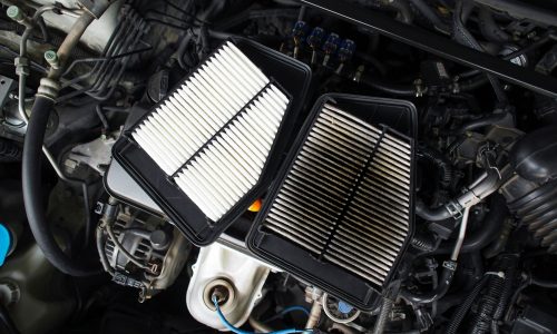 Old and New Car Air Filters